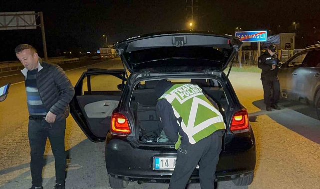 Düzce'de polis ekipleri 1 haftada 8 bin araç denetlendi