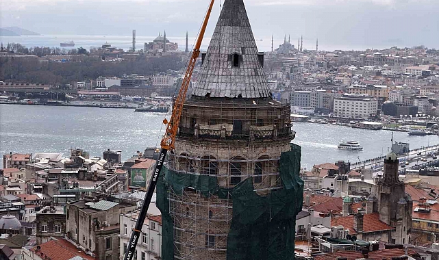Galata Kulesi, inşaat ağlarıyla çevrildi