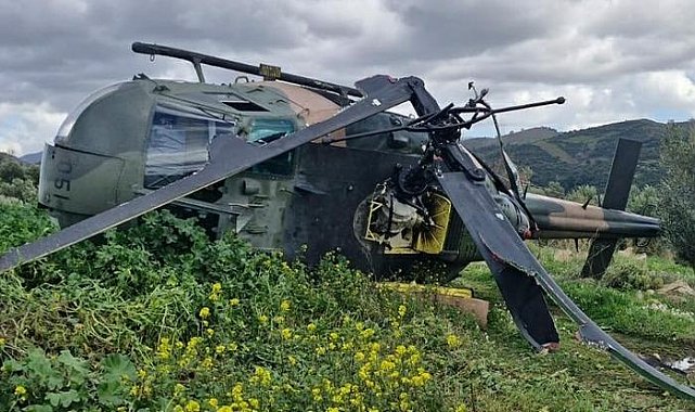 İzmir'de askeri helikopter zorunlu iniş yaptı! 1 personel yaralı