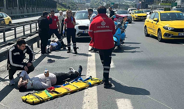 TEM Otoyolu'nda kaza: Yaralılar acı içerisinde yerde kıvrandı, sürücü ve eşi panik yaşadı