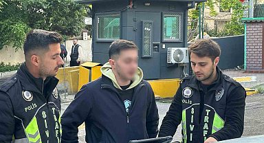 Yayaları Tehlikeye Atan Motosiklet Sürücüsü Yakalandı