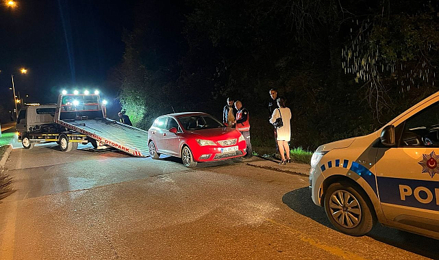Karasu'da Polisten Kaçan Alkollü Sürücü 'V' Kanalda Son Buldu