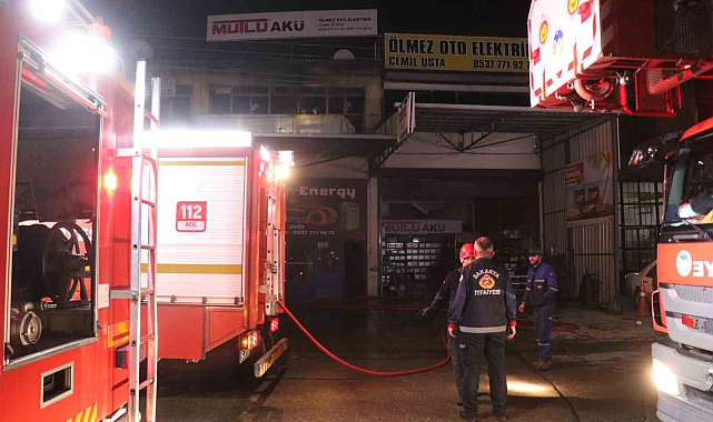 Sanayi sitesinde korkutan yangın: Ekipler kısa sürede söndürdü