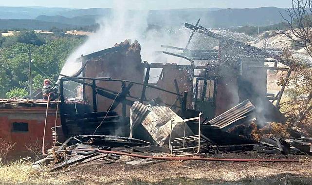 Sakarya'da yangın: Ev, ahır ve samanlık zarar gördü