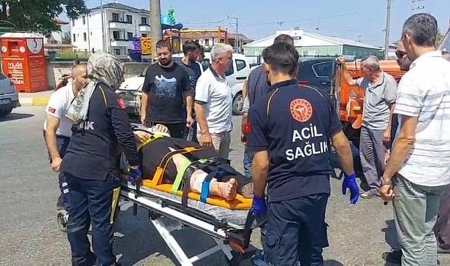 Akyazı'da tanker ile motosiklet çarpıştı: 1 yaralı