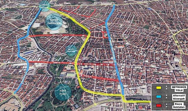 Metrobüs Çalışmaları Nedeniyle Alternatif Güzergah Uyarısı