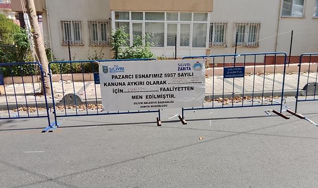 Silivri Belediyesi'nden yanıltıcı etiket kullanan esnafa tezgah kapatma cezası