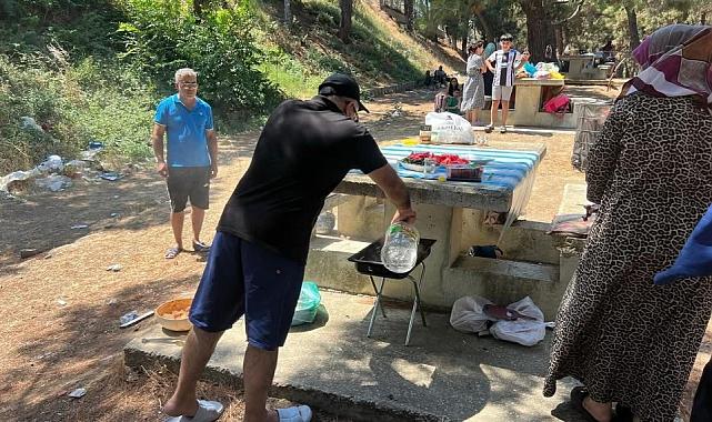 Silivri'de izinsiz çadır ve mangal kullanımına müdahale edildi
