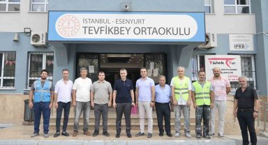 Başkan Vekili Can Aksoy'dan okullarda yapılan çalışmalara inceleme