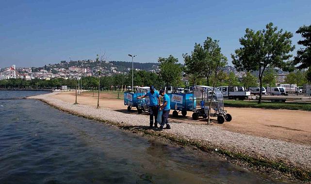 Kocaeli sahillerinden 7 ton atık toplandı