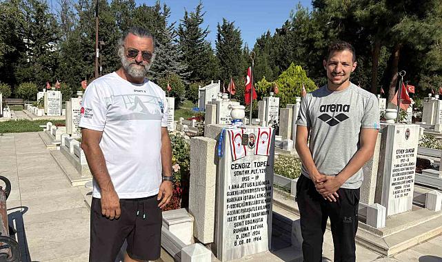 Milli yüzücü Doğukan Ulaç, şampiyonluğunu Şehit Pilot Yüzbaşı Cengiz Topel'e adadı