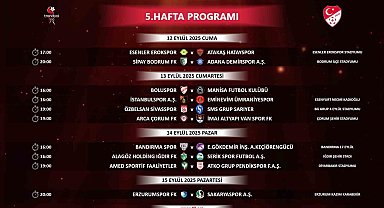 Trendyol 1. Lig'de 5 haftalık program açıklandı