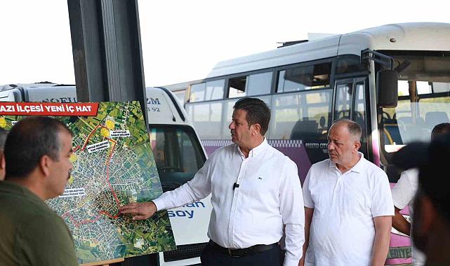 Akyazı'nın yeni minibüs hattında seferler başladı