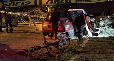Bisikletli gence çarpıp otomobili otogara bırakarak kaçtı