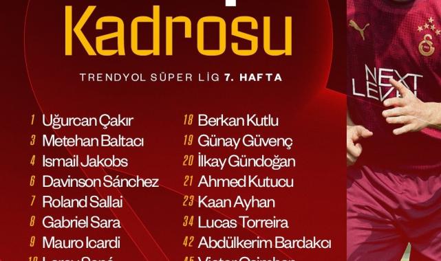 Galatasaray'ın, Alanyaspor maçı kamp kadrosu belli oldu