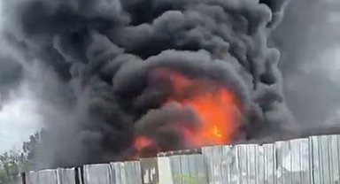 Kocaeli'de hurdalıkta korkutan yangın