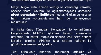 Başakşehir'den Galatasaray maçının hakemlerine sert tepki!