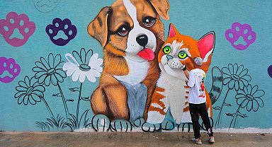 Doğal Yaşam Kampüsü'ne anlam katan grafiti sanatı