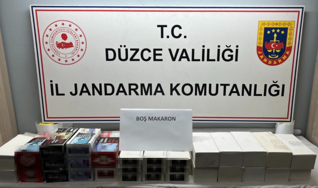 Düzce'de 86 bin makaron ele geçirildi