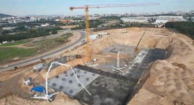 Çayırova Devlet Hastanesi'nin temel betonu dökülüyor