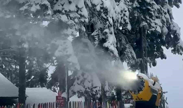 Bolu'da kış turizmine yapay kar desteği