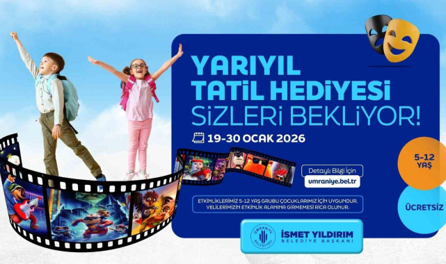Ümraniye Belediyesi'nden çocuklara yarıyıl tatili hediyesi