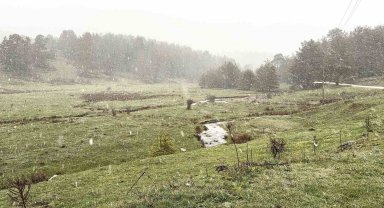 Bolu'da nisan ayında kar sürprizi