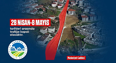 Serdivan’da 32. sokak 8 gün trafiğe kapalı olacak