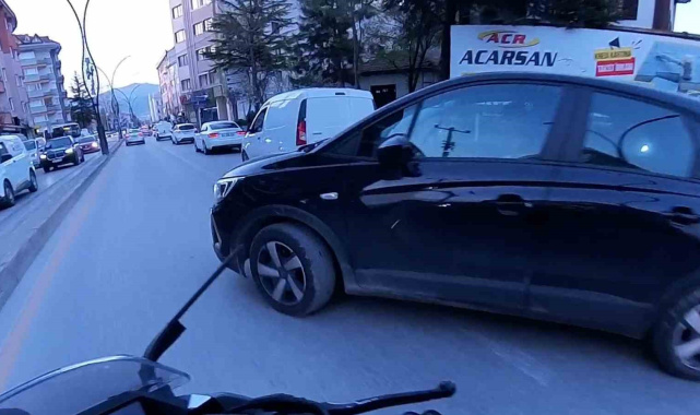 Trafik tartışmasında gerçeği kask kamerası ortaya çıkardı