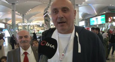 Yılın ilk hacı adayları İstanbul Havalimanı'ndan kutsal topraklara uğurlandı