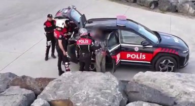 Avcılar'da yunus polisinden dronlu denetim: Şüphelinin üzerinden uyuşturucu çıktı