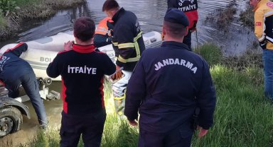 Bolu'da derede mahsur kalan çiftçi kurtarıldı