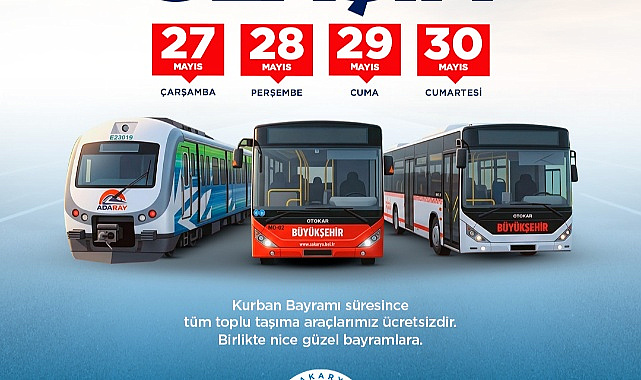 Büyükşehir’den bayram kararı: Toplu taşıma 4 gün ücretsiz