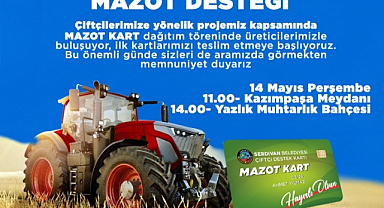 Çiftçiye destek başladı: Serdivan’da mazot kartları dağıtılıyor