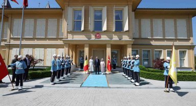 Cumhurbaşkanı Erdoğan, Belçika Kraliçesi Mathilde'yi kabul etti.