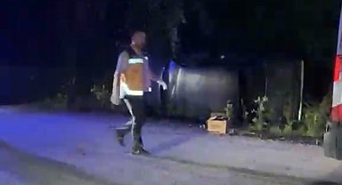 Düzce'de otomobil yan yattı: 5 yaralı