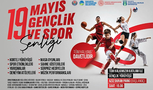 Sakarya’da 19 Mayıs coşkusu Aziz Duran Parkı’nda yaşanacak