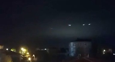 Sakarya'da gökyüzünde görülen ışıklar merak uyandırdı