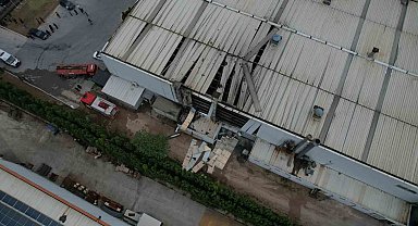 Sakarya'da patlamanın yaşandığı fabrika havadan görüntülendi