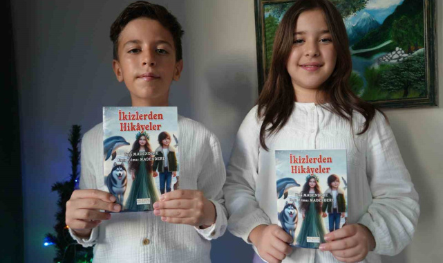 5 bine yakın kitap okuyan 10 yaşındaki ikizler yazar oldu