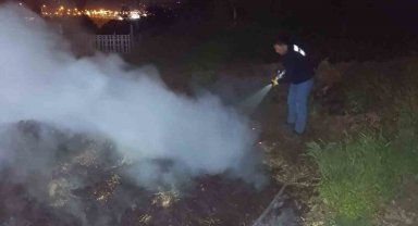 Bolu'da korkutan anız yangını: Ormana sıçramadan söndürüldü