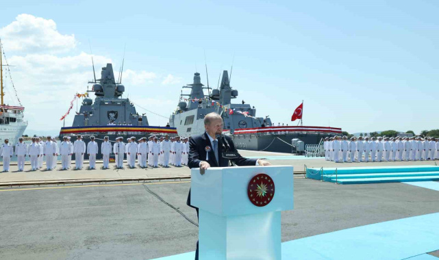 Cumhurbaşkanı Erdoğan: "Askeri gemi inşa sanayimiz, 103 yıllık cumhuriyet tarihimizin en yoğun ve en verimli günlerini yaşıyor"