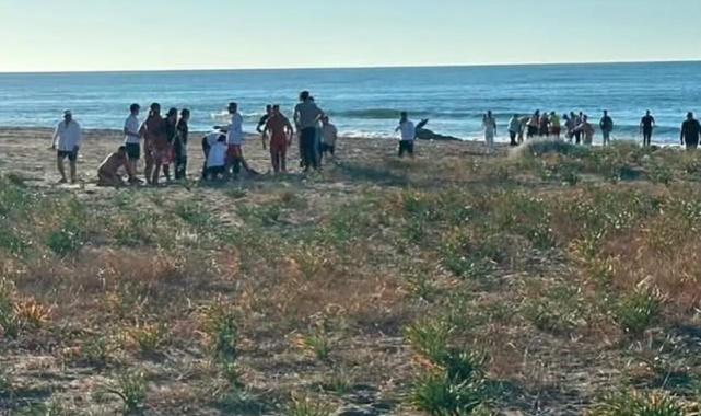 Kocaali sahilinde baba ve kızı boğulma tehlikesi geçirdi