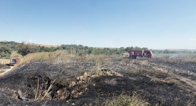 Silivri'de otluk alanda çıkan yangın söndürüldü