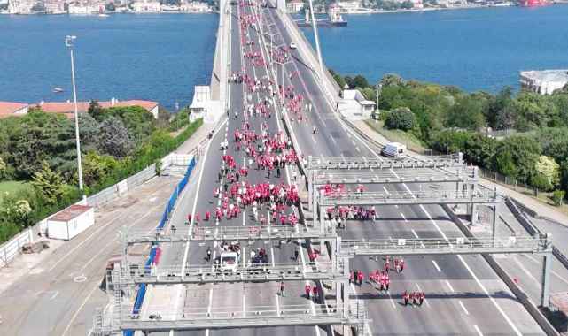 15 Temmuz Demokrasi ve Milli Birlik Günü yürüyüşü dron ile görüntülendi