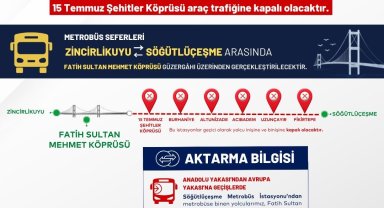 15 Temmuz'da metrobüs seferlerinde yeni düzenleme: Metrobüsler FSM Köprüsü'nden geçecek