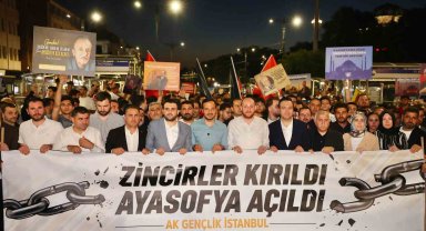 AK Parti Gençlik Kolları'ndan düzenlenen Ayasofya Yürüyüşü'ne binler katıldı