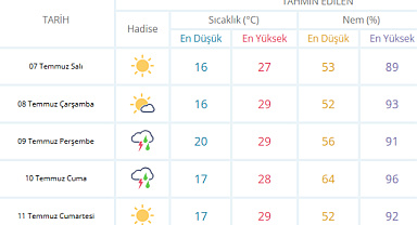 Meteoroloji Sakarya için uyardı! Perşembe ve cuma gününe dikkat