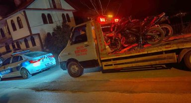 Mudurnu'da kural tanımaz motosikletlilere geçit yok: 2 araç trafikten men edildi
