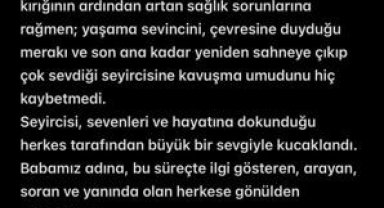 Oyuncu Zihni Göktay hayatını kaybetti
